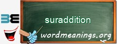 WordMeaning blackboard for suraddition